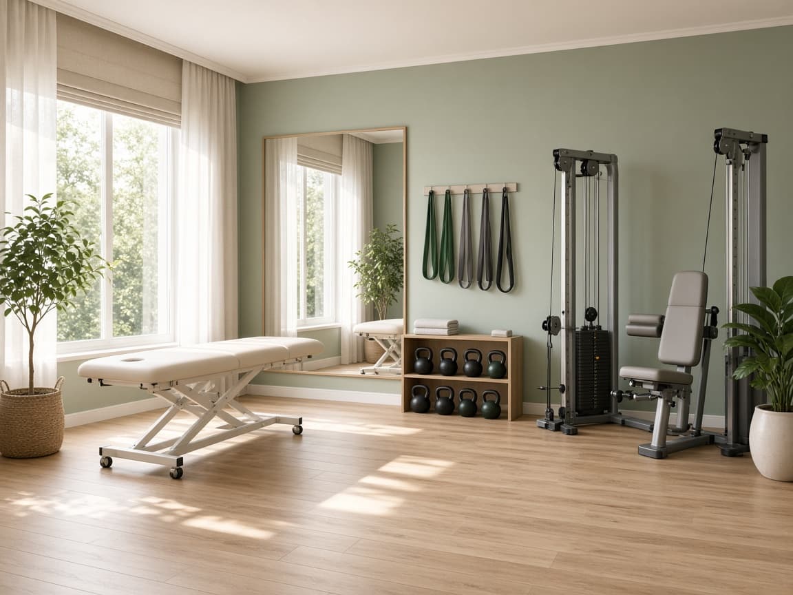 Trainingsbereich mit Therapiegeräten